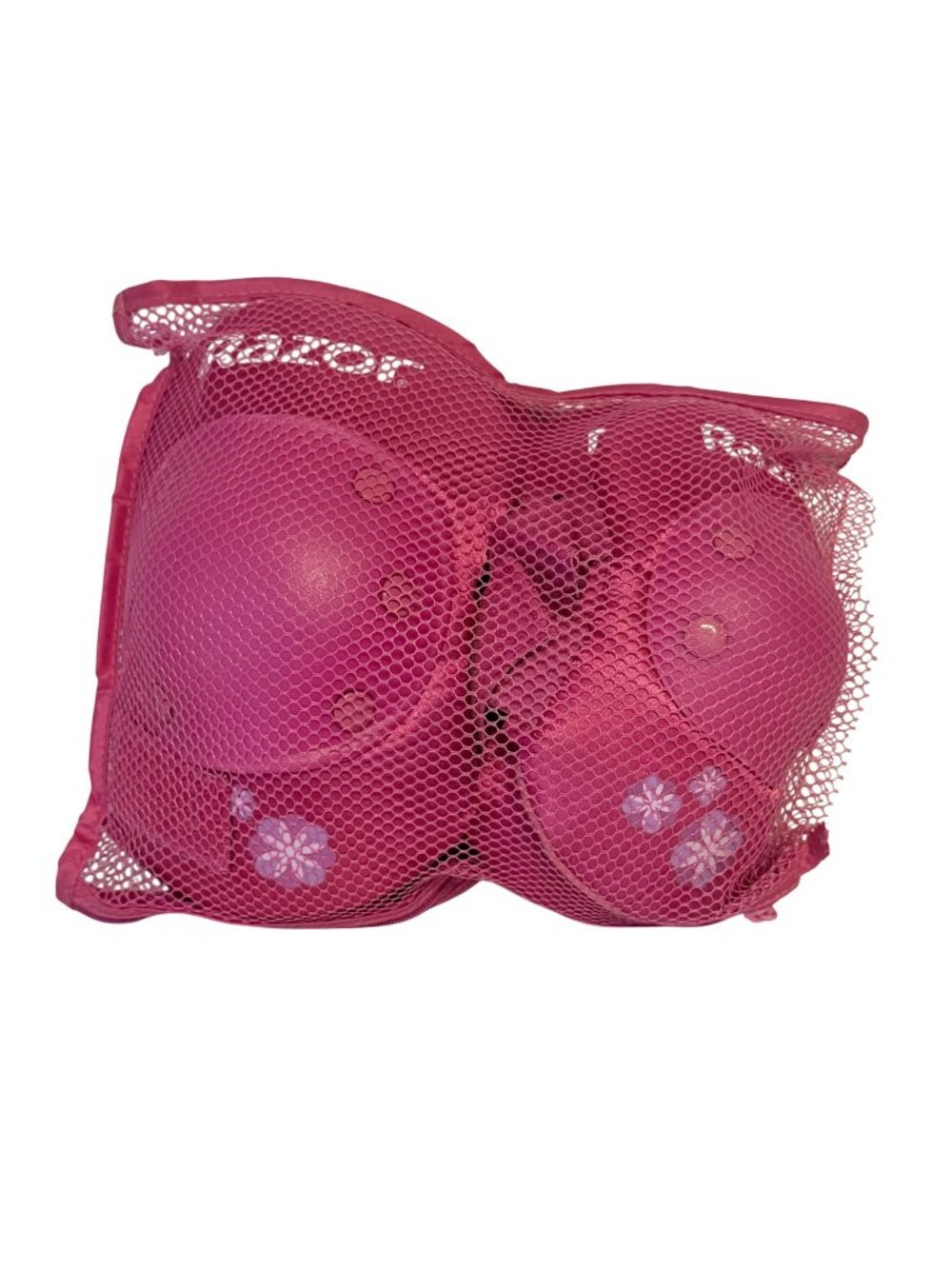 Razor Kids Knee and Elbow Pads Set Pink Floral Size Medium Protective Gear